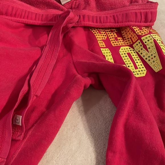 Victoria’s Secret hot pink “PINK” bling drawstring jogger sweatpants, size XS - Picture 10 of 10